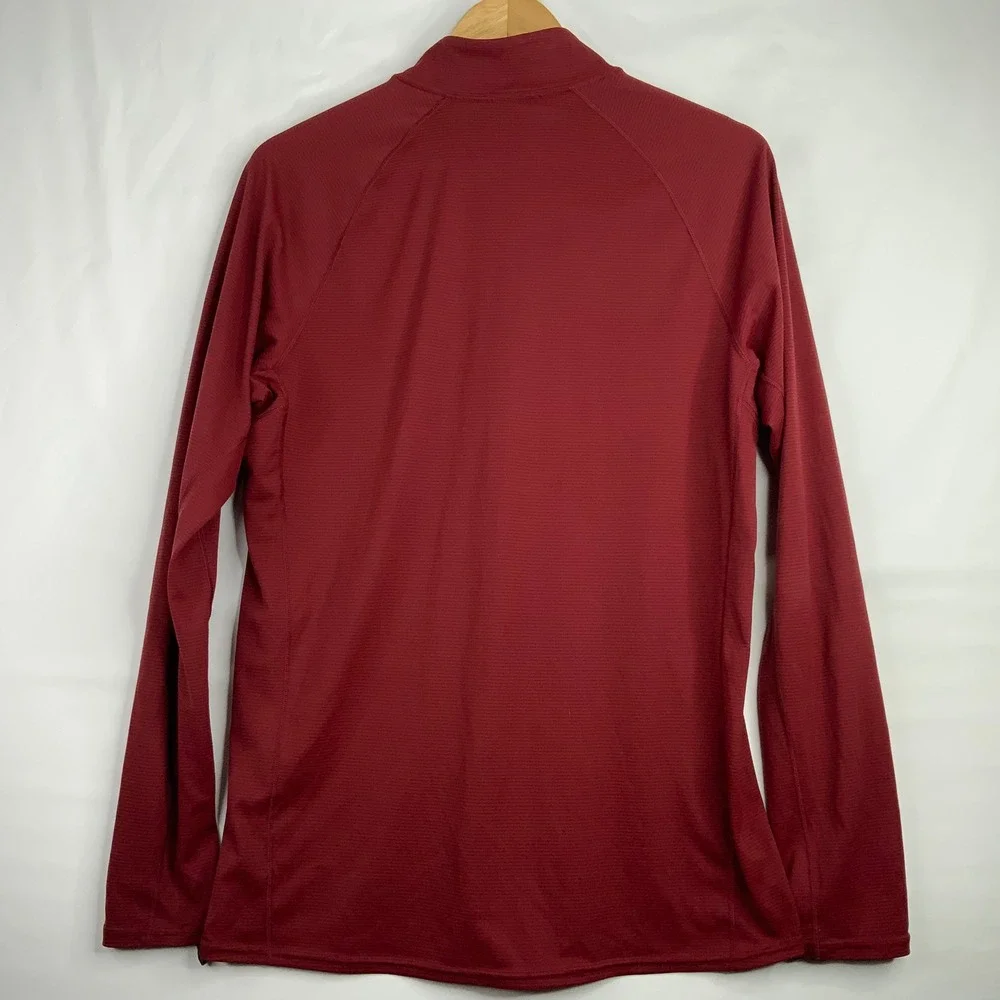Banana Republic Mens Merino Wool Blend Snap Mock Neck Sweater Burgundy Marl M